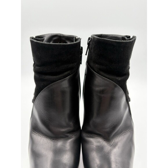 Christian Louboutin Black Leather & Suede Ankle Booties w/ Lace Up Detail EU 38 - Picture 5 of 11